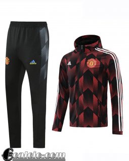 Giacca a vento Cappuccio Manchester United rosso nero Uomo 2021 22 WK63