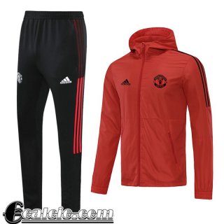 Giacca a vento Cappuccio Manchester United rosso Uomo 2021 22 WK64