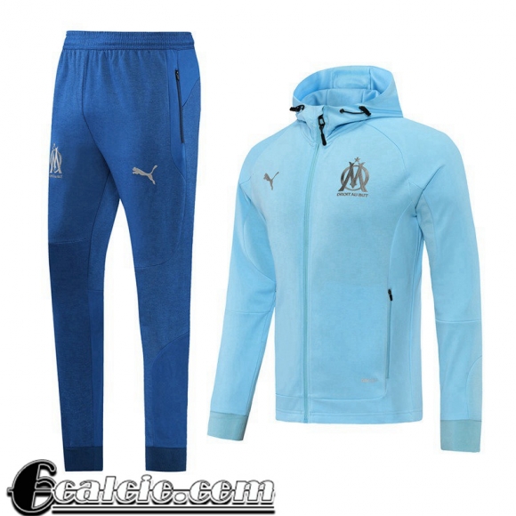 Full Zip Hoodie - Giacca Olympique Marsiglia cielo blu Uomo 2022 2023 JK309