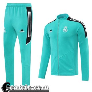 Full Zip Giacca Real Madrid cielo blu Uomo 2022 2023 JK314