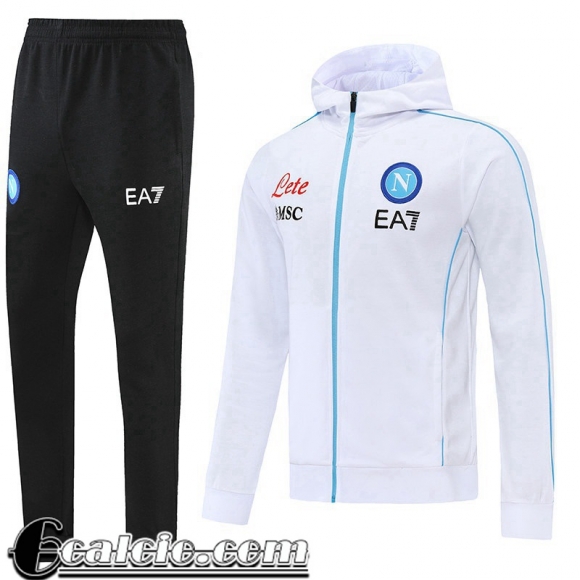 Full Zip Hoodie - Giacca SSC Napoli Bianco Uomo 2022 2023 JK321