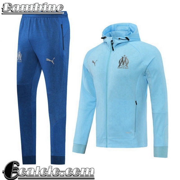 Full Zip Hoodie - Giacca Olympique Marsiglia cielo blu Bambino 2022 2023 TK240