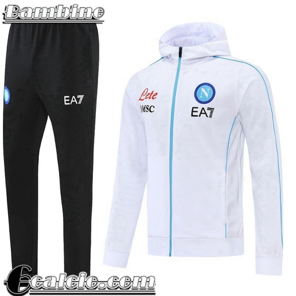 Full Zip Hoodie - Giacca SSC Napoli Bianco Bambino 2022 2023 TK252