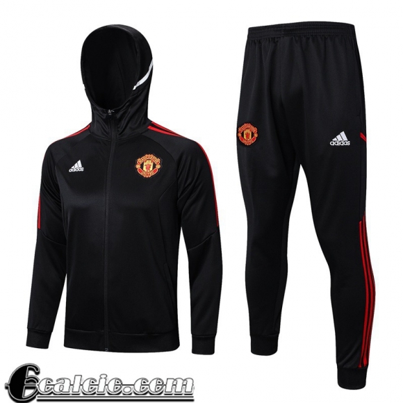 Full-Zip Giacca Cappuccio Manchester United nero Uomo 23 24 JK713