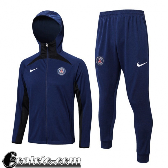 Full-Zip Giacca Cappuccio PSG blu navy Uomo 23 24 JK714