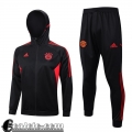 Full-Zip Giacca Cappuccio Bayern Monaco nero Uomo 23 24 JK717