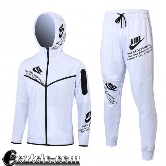 Full-Zip Giacca Cappuccio sport Bianco Uomo 23 24 JK720