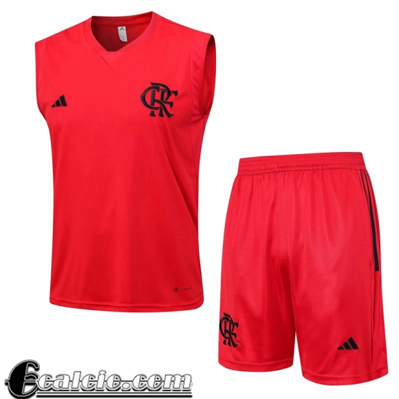 Tute Calcio Senza maniche Flamengo rosso Uomo 23 24 TG774