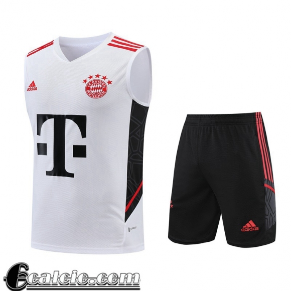 Tute Calcio Senza maniche Bayern Monaco Bianco Uomo 23 24 TG776