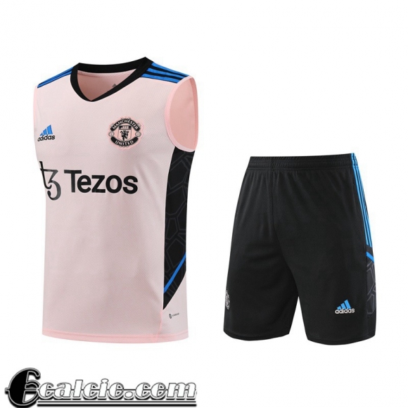 Tute Calcio Senza maniche Manchester United rosa Uomo 23 24 TG787