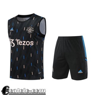 Tute Calcio Senza maniche Manchester United nero Uomo 23 24 TG789