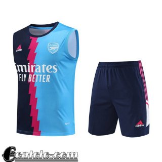Tute Calcio Senza maniche Arsenal blu scuro azzurro Uomo 23 24 TG792