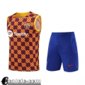 Tute Calcio Senza maniche Barcellona arancia Uomo 23 24 TG800