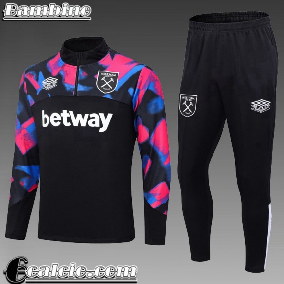 Tute Calcio West Ham United nero Bambini 22 23 TK557