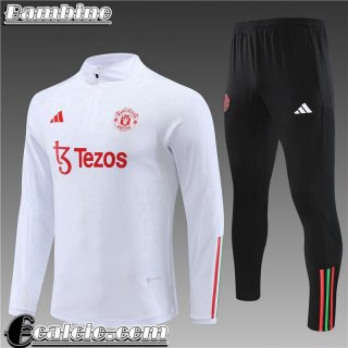 Tute Calcio Manchester United Bianco Bambini 23 24 TK581