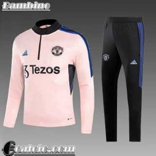 Tute Calcio Manchester United rosa Bambini 23 24 TK588