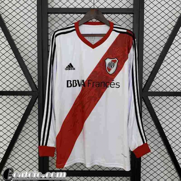 River Plate Retro Maglia Calcio Prima Uomo Manga Larga 13 14 FG727