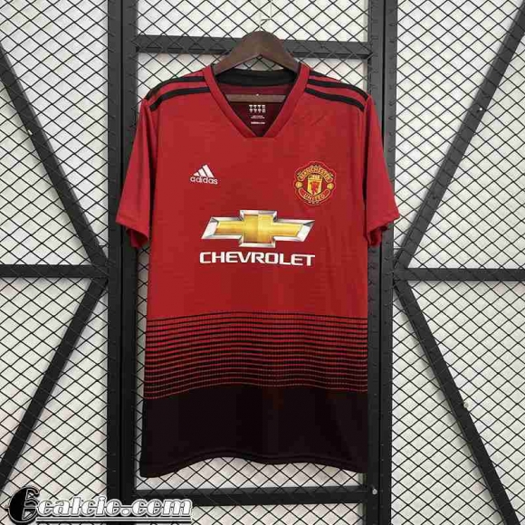 Manchester United Retro Maglia Calcio Prima Uomo 18 19 FG781