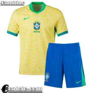 Maglie Calcio Brasile Prima Bambini 2024