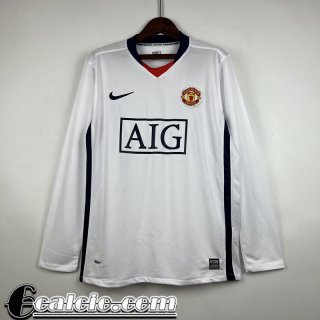 Retro Maglie calcio Manchester United Uomo Manga Larga 07 08 FG266