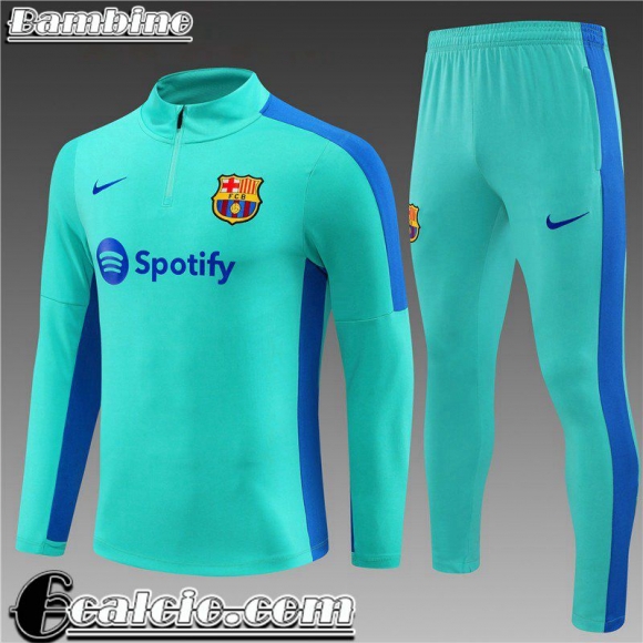 Tute Calcio Barcellona Verde Bambini 23 24 TK611