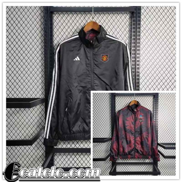 Giacca a vento Abiti reversibili Manchester United grigio scuro Uomo 23 24 WK441