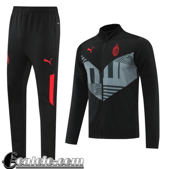 Full Zip Giacca AC Milan grigio scuro Uomo 2022 23 JK327