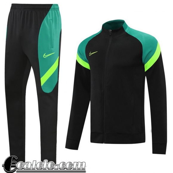 Full Zip Giacca Sport verde nero Uomo 2022 23 JK378