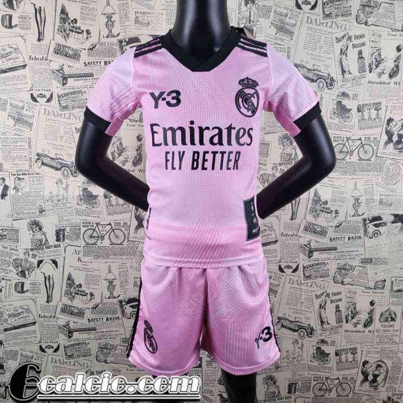 Maglia Calcio Real Madrid Rosa Versione Trapelata Bambini 2022 23