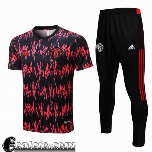 T-Shirt Manchester United Nero rosso Uomo 2022 23 PL406