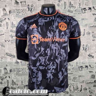 T-Shirt Manchester United Nero Uomo 22 23 PL353