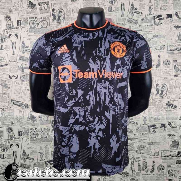 T-Shirt Manchester United Nero Uomo 22 23 PL353