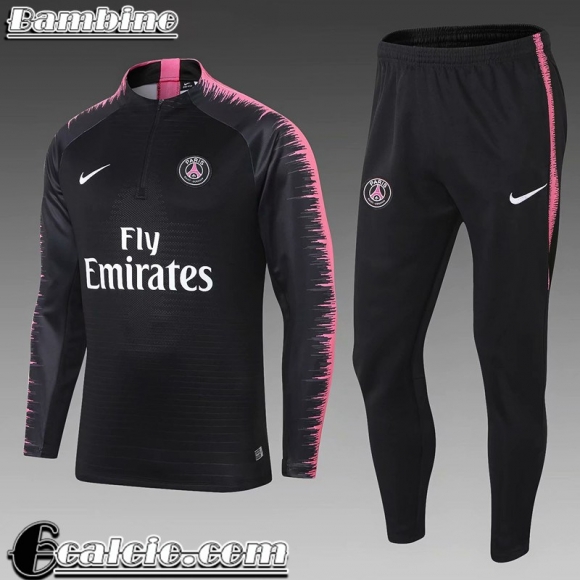 Tute Calcio PSG Nero Bambini 18 19 TK286