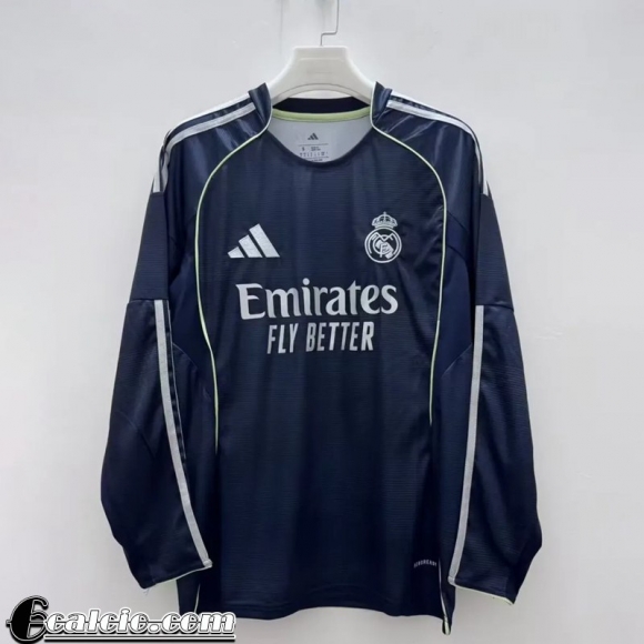 Real Madrid Maglia Calcio Seconda Uomo Maniche Lunghe 25-26