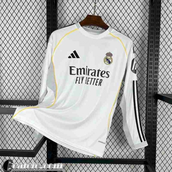 Real Madrid Maglia Calcio Prima Uomo Maniche Lunghe 25-26