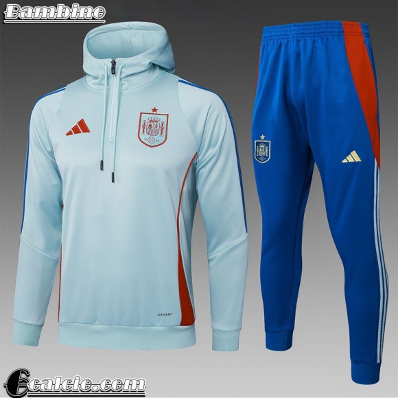 KIT: Spagna Tute Calcio - Cappuccio Hoodie Bambino 25-26 C632