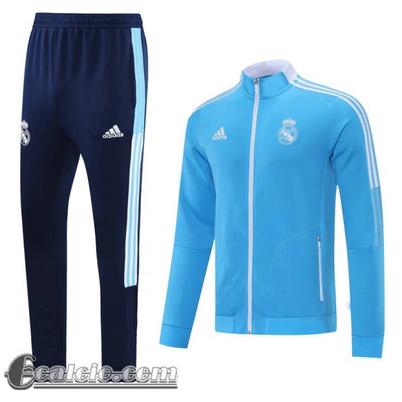 Full-Zip Giacca Real Madrid cielo blu Uomo 2021 2022 JK75