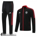 Full-Zip Giacca Manchester United nero Uomo 2021 2022 JK76