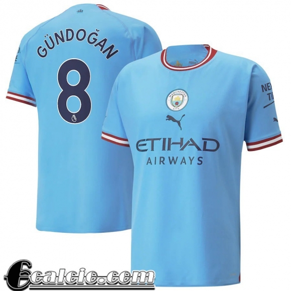 Maglie Calcio Manchester City Prima Uomo 2022 23 Gündogan 8