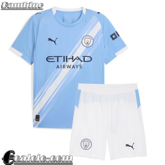 Manchester City Maglia Calcio Prima Bambino 25-26