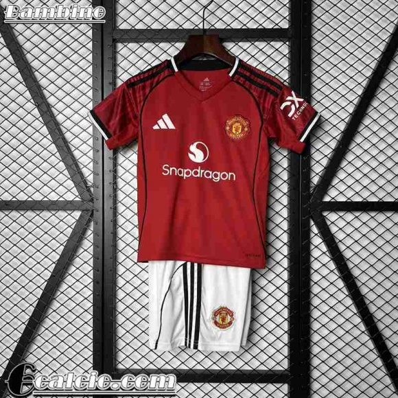 Manchester United Maglia Calcio Prima Bambino 25-26