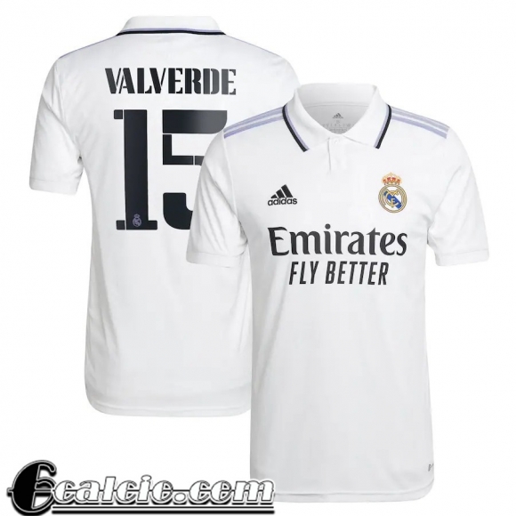 Maglie Calcio Real Madrid Prima Uomo 2022 23 Valverde 15