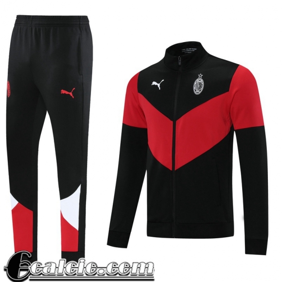 Full-Zip Giacca AC Milan Uomo Nero rosso 2021 2022 JK103