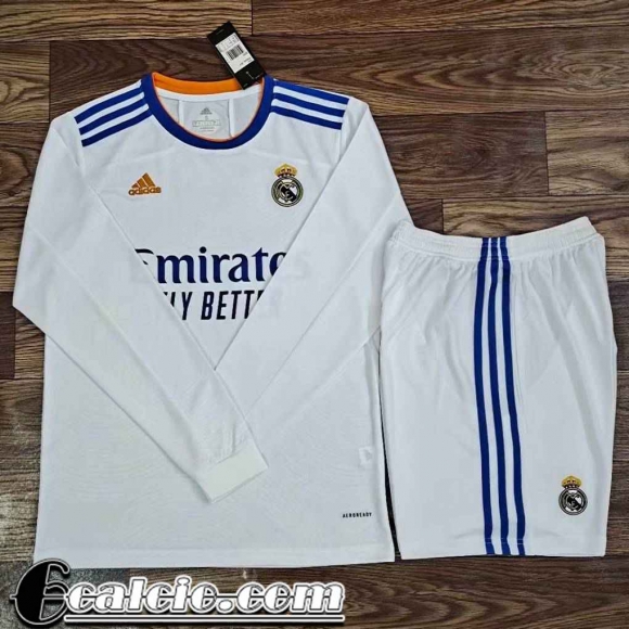 Maglia calcio Real Madrid Prima Manga Larga Uomo 21 22