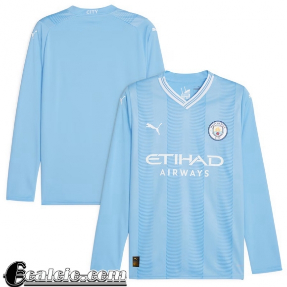 Maglie Calcio Manchester City Prima Uomo Manga Larga 23 24