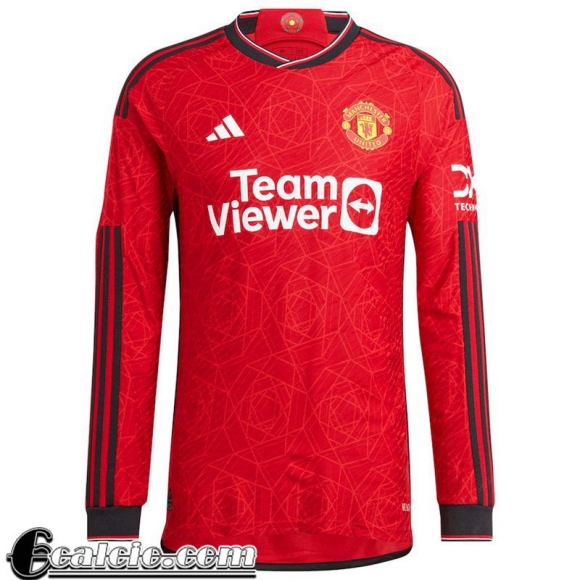 Maglie Calcio Manchester United Prima Uomo Manga Larga 23 24