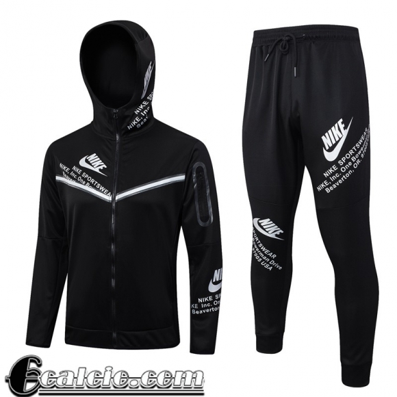 Full-Zip Giacca Cappuccio Sport nero Uomo 23 24 JK781