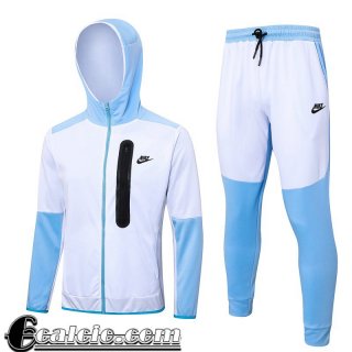 Full-Zip Giacca Cappuccio Sport Bianco Uomo 23 24 JK785