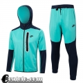 Full-Zip Giacca Cappuccio Sport verde chiaro Uomo 23 24 JK761