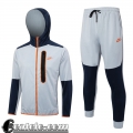 Full-Zip Giacca Cappuccio Sport grigio Uomo 23 24 JK762